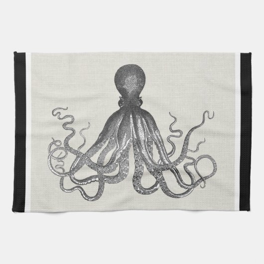 Kraken - Black Giant Octopus / Cthulu Theedoek (Horizontaal)