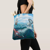 Kraken Canvas tas (Dichtbij)