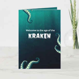 Kraken en Cracking Verjaardag Kaart