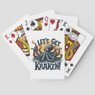 Kraken Funny Rum Drink Octopus Pokerkaarten