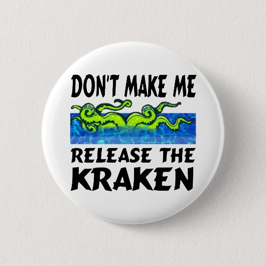 Kraken geeft het kraken vrij ronde button 5,7 cm (Voorkant)