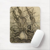 Kraken Giant Squid Zee Monster Ship Muismat (Met muis)