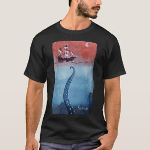 Kraken legendarische zee monster t-shirt