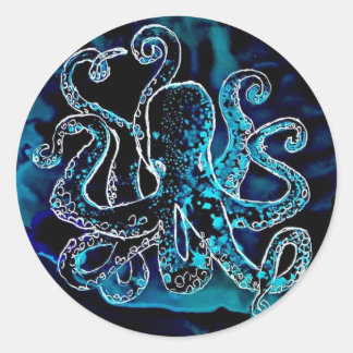Kraken Octopus Onder het Zee Ronde Sticker