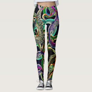 Kraken Octopus Space Leggings Womens Yoga Pants