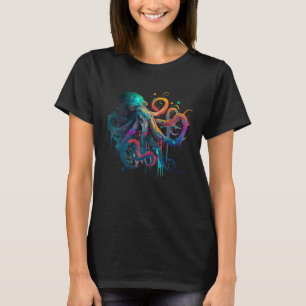 Kraken Octopus Zeilen Oceaan 2 T-shirt