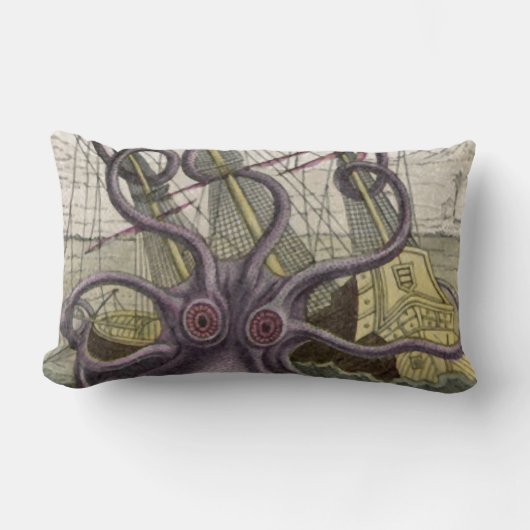 Kraken/poulpe Eatting un coussin lombaire de (Recto)