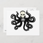 KRAKEN SKULL TATTOO ART PRINT BRIEFKAART (Voorkant / Achterkant)