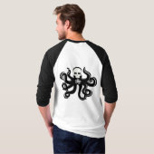 KRAKEN SKULL TATTOO ART PRINT T-SHIRT (Achterkant volledig)