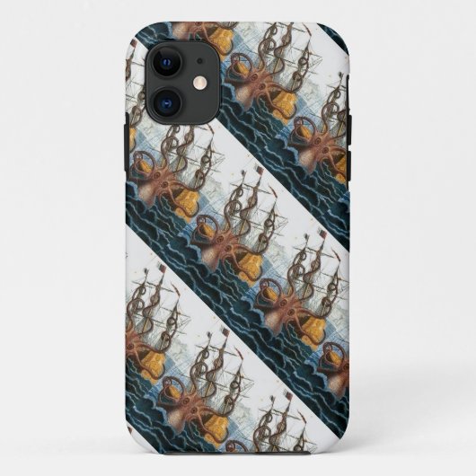 Kraken Steampunk  Giant Octopus Pattern Case-Mate iPhone Case (Achterkant)