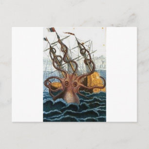 Kraken Steampunk Octopus  Briefkaart