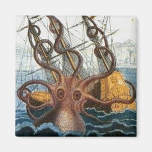 Kraken Steampunk Octopus Magneet