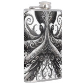 Kraken Steampunk Octopus  Zwart Heupfles (Rechts)