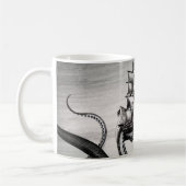 Kraken tenant la tasse de blanc de pirate/bateau (Gauche)