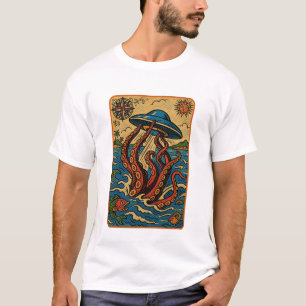 Kraken vs UFO: De Vergeten Kaart T-shirt