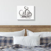 Kraken Wall Art | Kraken Art | Impression Canvas (Insitu(Chambre))