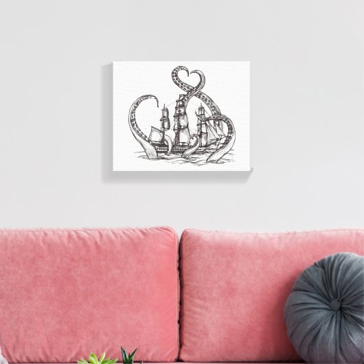 Kraken Wall Art | Kraken Art | Impression Canvas (Insitu(Salon))