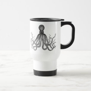 Kraken - Zwarte octopus / Cthulhu Reisbeker