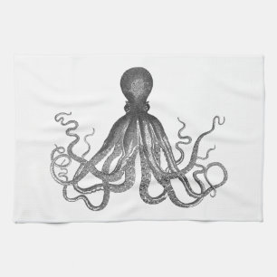 Kraken - Zwarte Reuzenoctopus / Cthulhu Theedoek