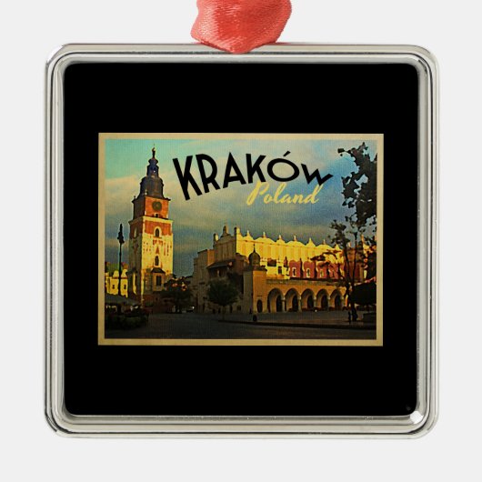 Krakow Poland Metalen Ornament (Voorkant)