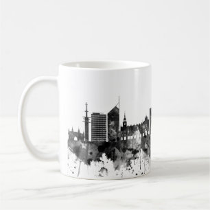 Krakow Poland Skyline BW Koffiemok