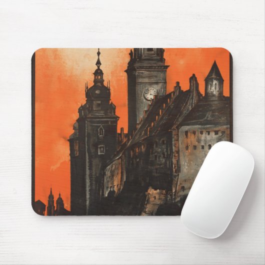 Krakow Polen -  Pools reisposter Muismat (Met muis)