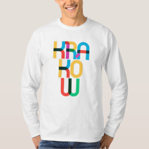 Kraków Polen Pop Art Letters T-shirt