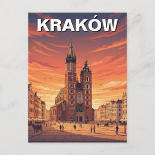 Krakow Polen Reizen Briefkaart