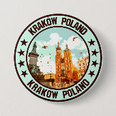 Kraków Ronde Button 7,6 Cm (Voorkant)