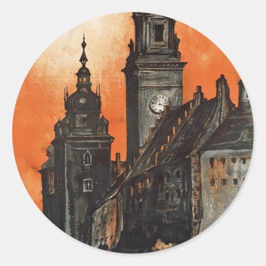 Krakow Ronde Sticker (Voorkant)