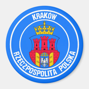 Kraków Round Emblem Magneet
