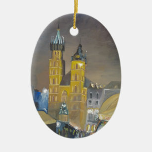 Krakow 's nachts keramisch ornament