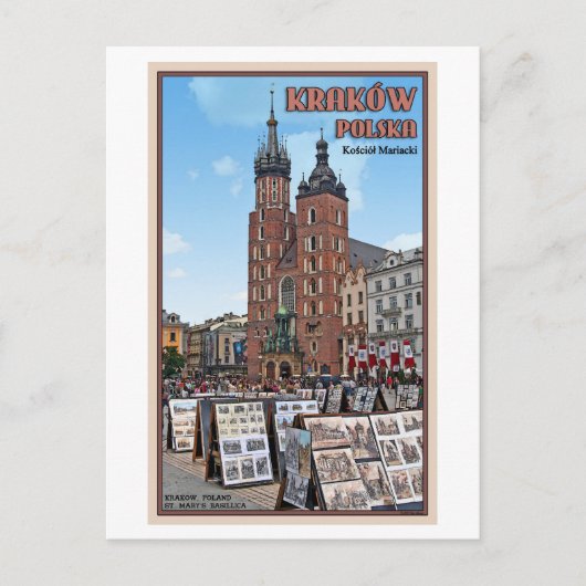 Krakow - St Marys Basilica Briefkaart (Voorkant)
