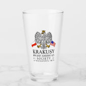 Krakusy Pools Amerikaans Genootschap Bierglas Glas (Voorkant)