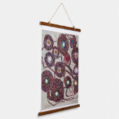 Kralen bloemen hangend wandkleed (Gebogen)