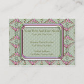 kralen en satijn visitekaartje (Achterkant)