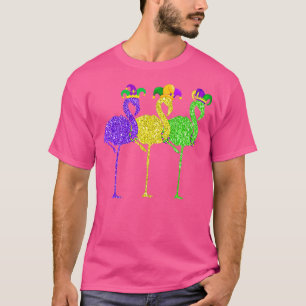  kralen en snijdsels, van Flamingo Mardi Gras T-shirt