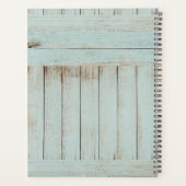 kralen en veren aan weetherde blauw-Barn-planken Planner (Achterkant)