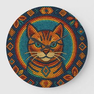 Kralen kitten look ontwerp grote klok