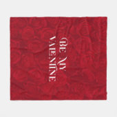Kralen van rode rozen Pattern Be My Valentijn Fleece Deken (Voorkant (Horizontaal))