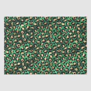 Kralengroen Luipaardprint   Glam Dierenpatroon Tissuepapier
