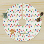 Kralenkrans met retro kerstornamenten kerstboom rok