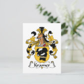 Kramer Family Crest Briefkaart (Staand voorkant)