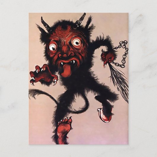  Krampus Art Briefkaart (Voorkant)