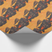 Krampus Bezem Hellevuur Cadeaupapier (Hoek)