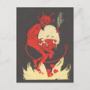 Krampus Brandende Harten Briefkaart