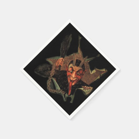 Krampus breekt vakantieservetten uit servetten (Hoek)