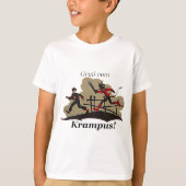 Krampus Chases Kind T-shirt (Voorkant)
