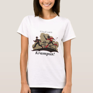 Krampus Chases-Kind T-shirt