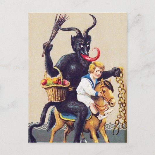Krampus Creepy Briefkaart (Voorkant)